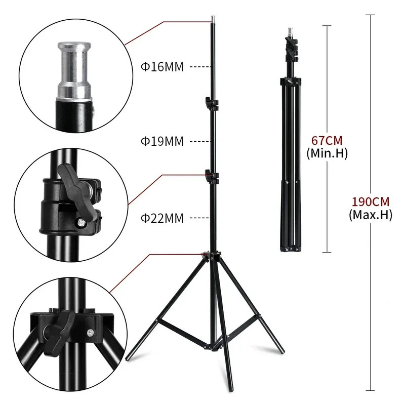 Photography Lighting Kit 2x3M Photo Background Backdrops Soft Umbrella Softbox Light Stand Portable Bag For Photo Studio Shoot