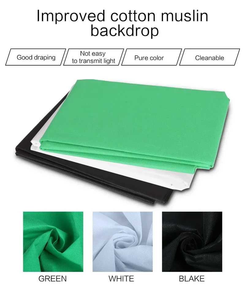 Photography Lighting Kit 2x3M Photo Background Backdrops Soft Umbrella Softbox Light Stand Portable Bag For Photo Studio Shoot