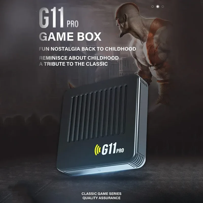 G11 Pro 4K HD TV Game Box Built-in 10000 Retro Games Video Game Console Portable Game Player With 2.4G Wireless Dual Controllers
