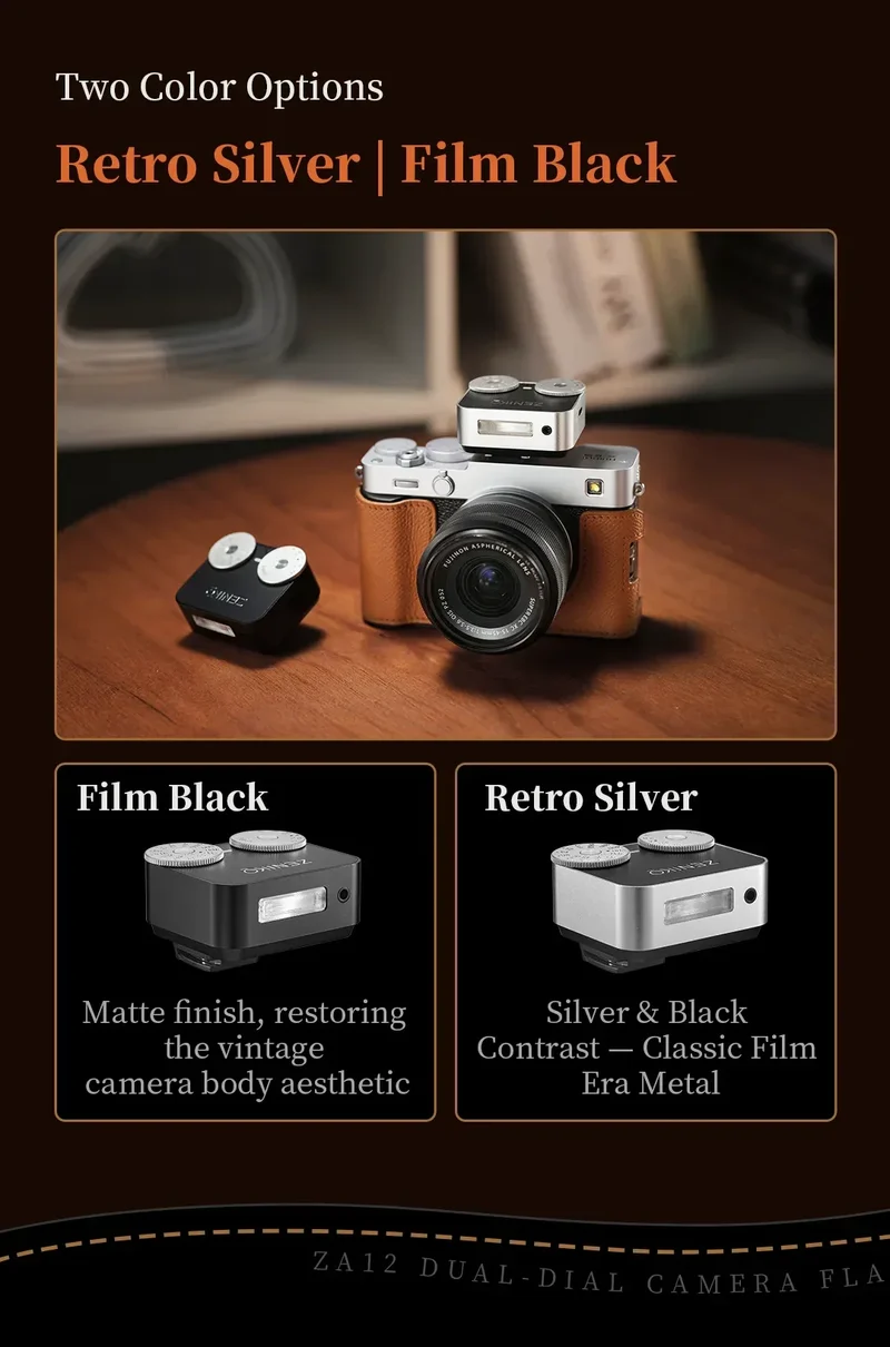ZENIKO ZA12 Dual-Dial Flash Camera Photography Wireless Transmission for Canon Nikon Sony Fuji Olympus Speedlight Flash vs ZF08