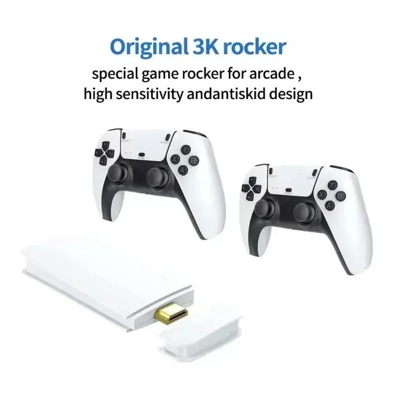 M15 Game Stick Mini TV Handheld Game Console 20000+Retro Game Wireless Gamepads Video Game 64G HD Output Two-player for PS1 Etc