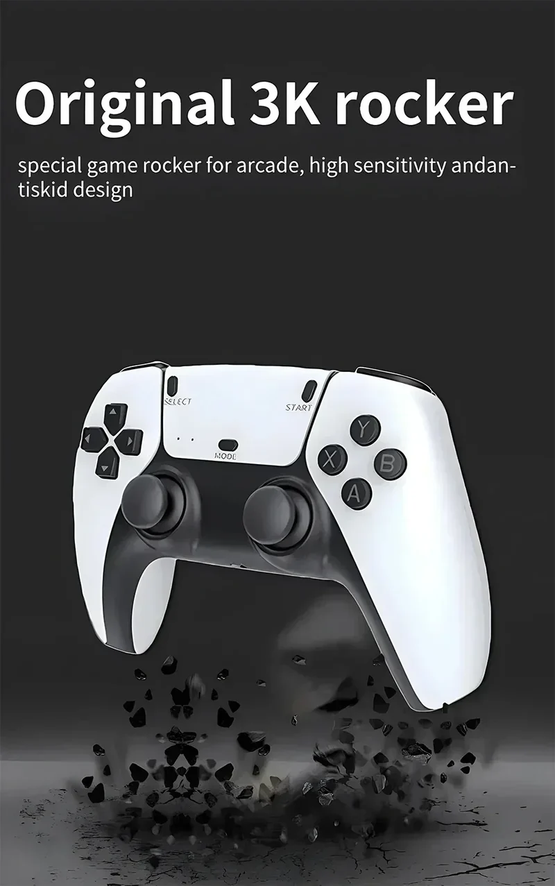 M15 Game Stick Mini TV Handheld Game Console 20000+Retro Game Wireless Gamepads Video Game 64G HD Output Two-player for PS1 Etc