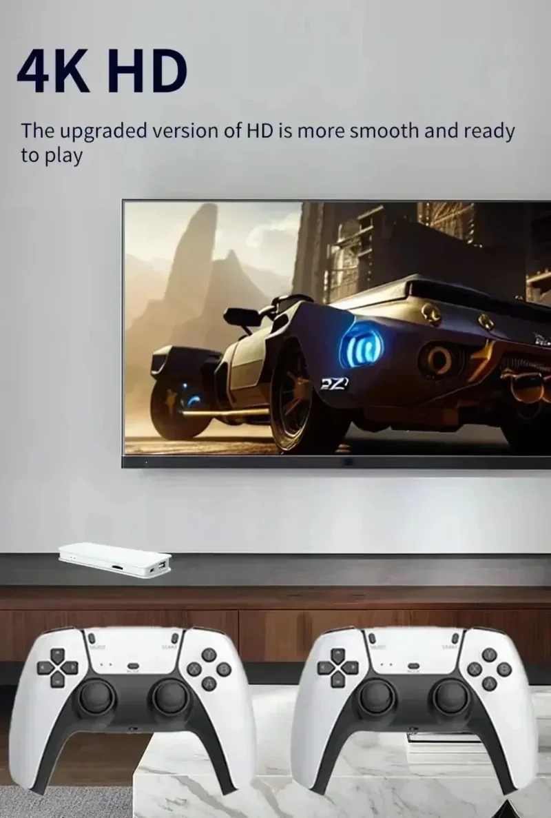 M15 Game Stick Mini TV Handheld Game Console 20000+Retro Game Wireless Gamepads Video Game 64G HD Output Two-player for PS1 Etc
