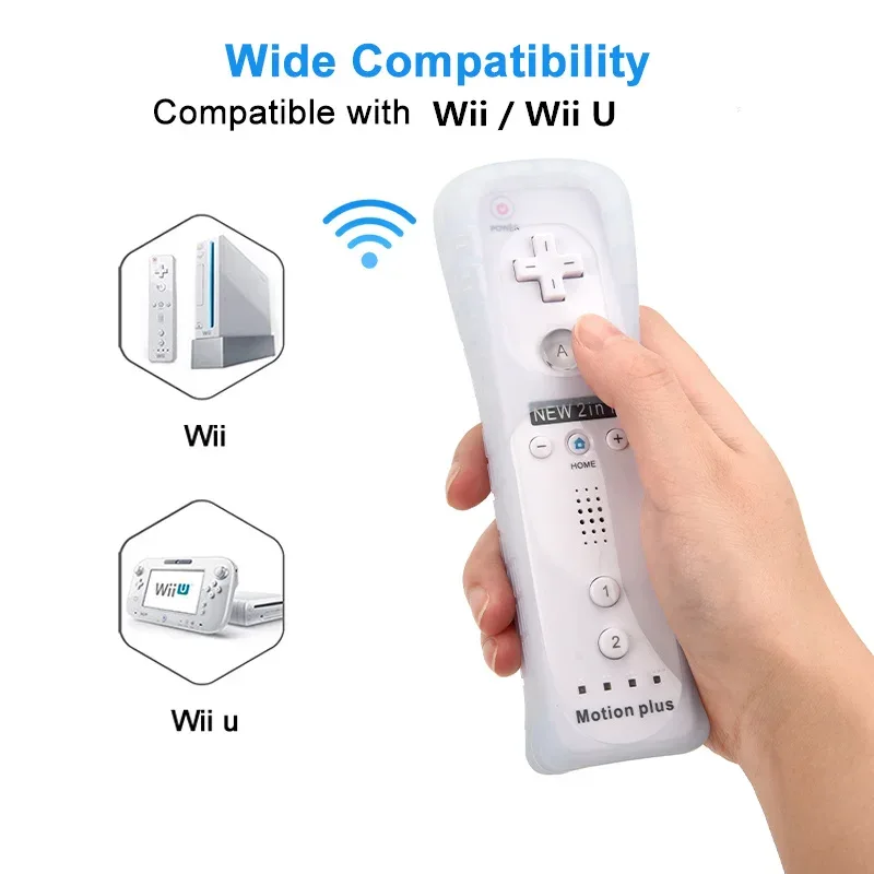 a Whole Set Remote Controller with Nunchuck Controller for Wii Games Control for Wii Console Wireless Gamepad with Motion Plus