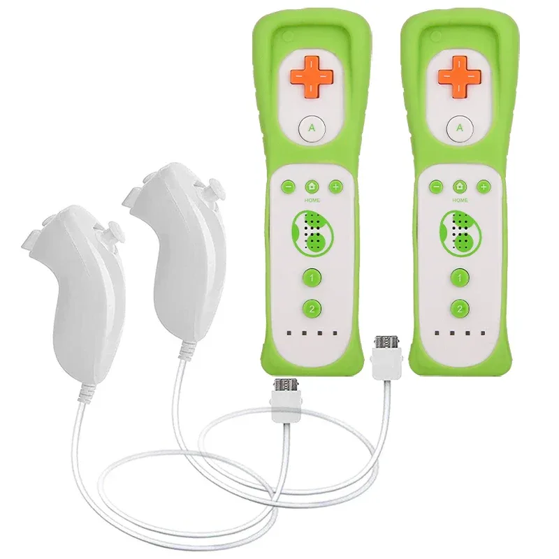 a Whole Set Remote Controller with Nunchuck Controller for Wii Games Control for Wii Console Wireless Gamepad with Motion Plus