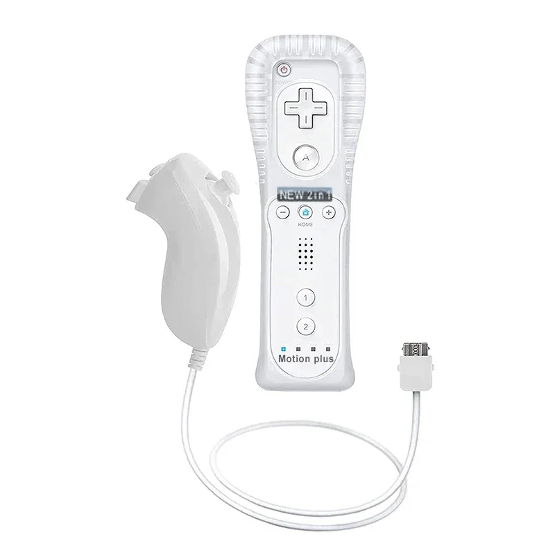 a Whole Set Remote Controller with Nunchuck Controller for Wii Games Control for Wii Console Wireless Gamepad with Motion Plus