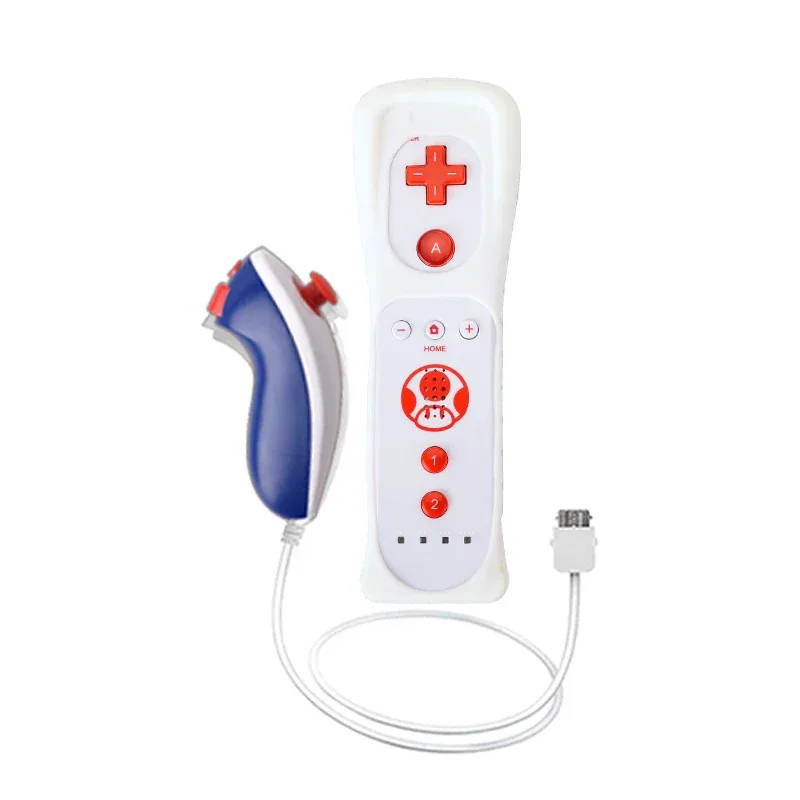 a Whole Set Remote Controller with Nunchuck Controller for Wii Games Control for Wii Console Wireless Gamepad with Motion Plus