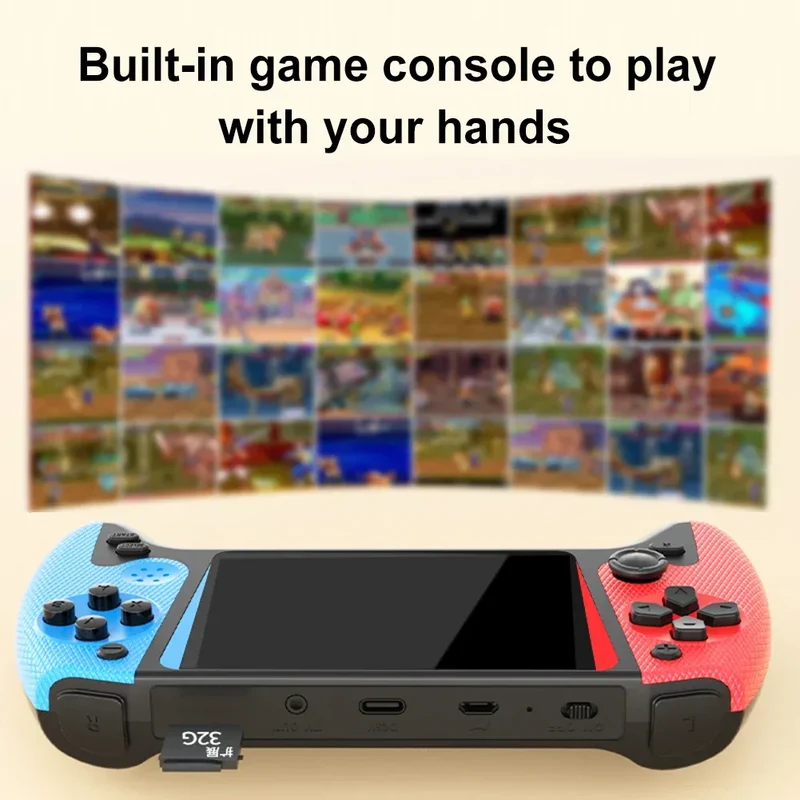 Portable Game Console 3.5inch LCD Screen Built-in 500 Games Nostalgic Game Console 1200mAh Video Game Console for Single Player