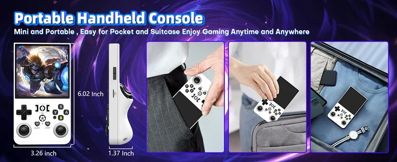 AISLPC R36MAX Retro Handheld Video Game Console Linux System 4.0 Inch IPS Screen Portable Pocket Video Player 128GB Games Gifts