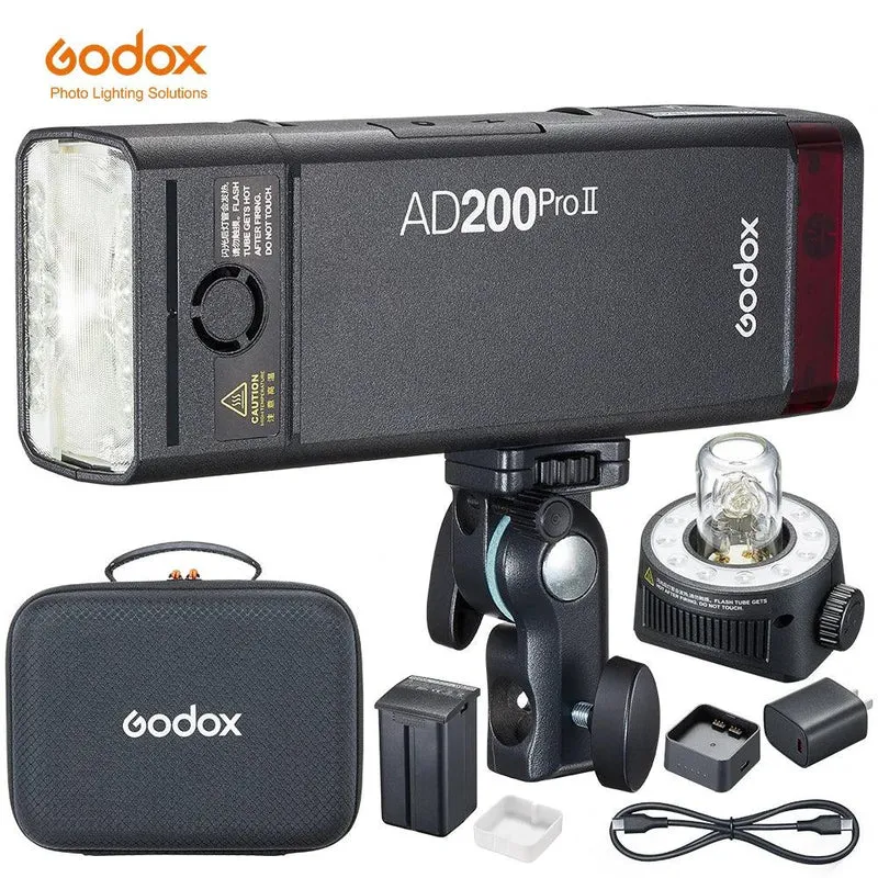 Godox AD200PRO II 200W Out-door Pocket Flash AD200PROII TTL HSS Speedlite Bi-color Modeling Lamp With X2T/X3/X3PRO/XPRO/XPROII