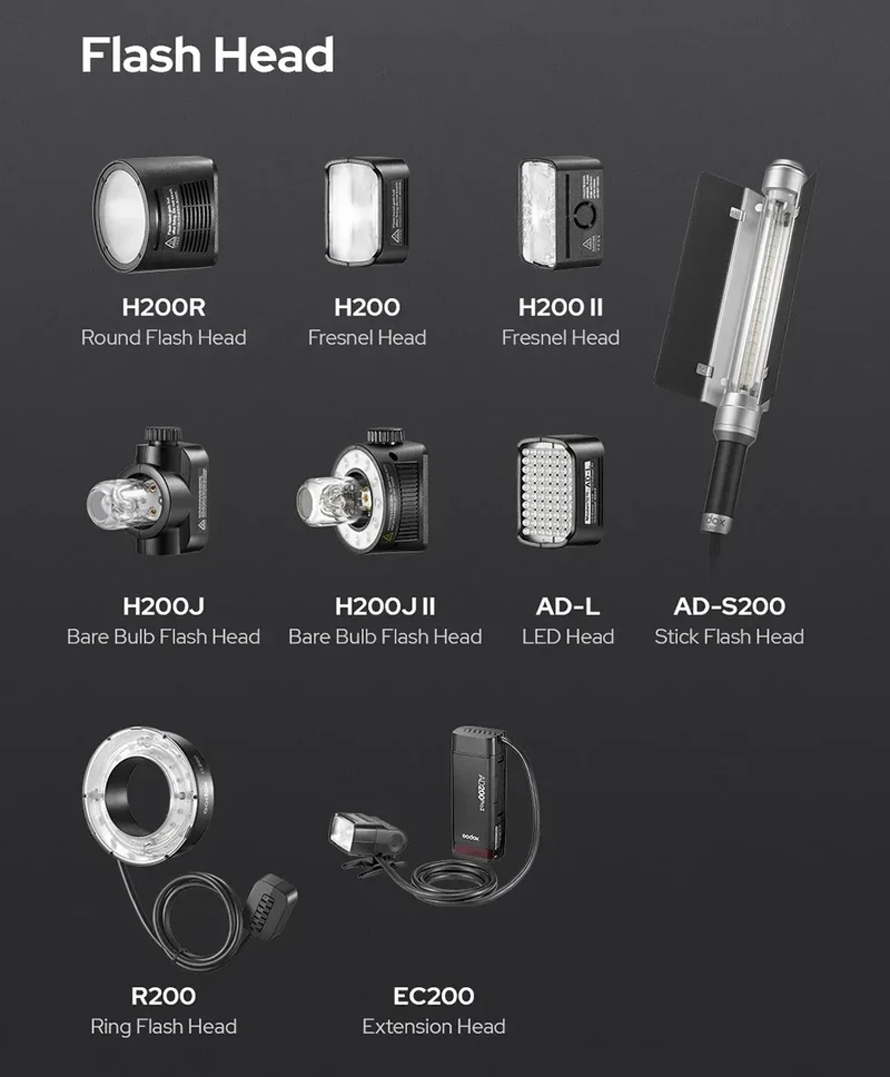 Godox AD200PRO II 200W Out-door Pocket Flash AD200PROII TTL HSS Speedlite Bi-color Modeling Lamp With X2T/X3/X3PRO/XPRO/XPROII