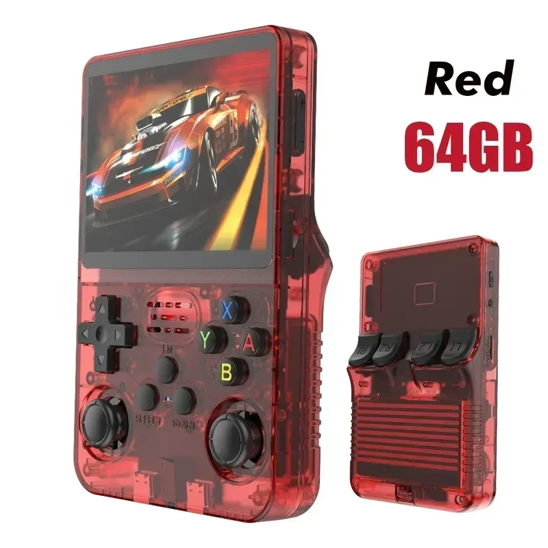 128GB/64GB R36S Retro Handheld Video Game Console Linux System 3.5 Inch IPS Screen Portable Pocket Video Player Games Boy Gift