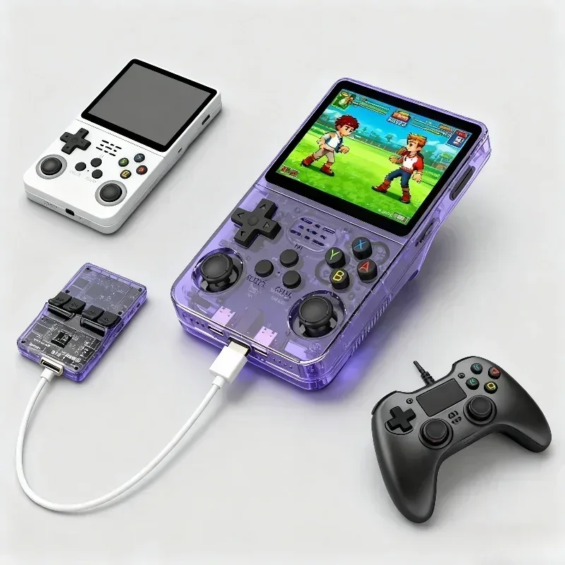 128GB/64GB R36S Retro Handheld Video Game Console Linux System 3.5 Inch IPS Screen Portable Pocket Video Player Games Boy Gift