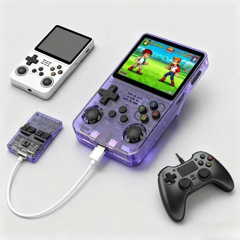 128GB/64GB R36S Retro Handheld Video Game Console Linux System 3.5 Inch IPS Screen Portable Pocket Video Player Games Boy Gift