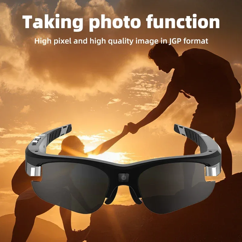 Mini FPV Smart Glasses Camera 1080P Portable FHD POV Bodycam for Bicycle Action Sports Vlogging