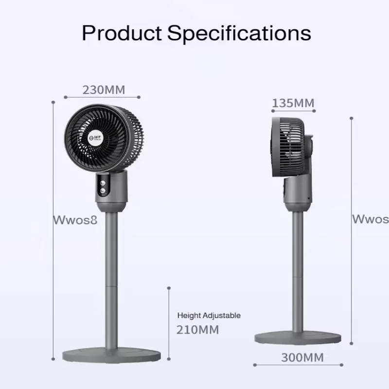 Household Low-Noise Smart Fan Three-Speed Adjustment Floor Fan Air Circulation Fan Floor Fan Silent Low-Noise Smart Fan High