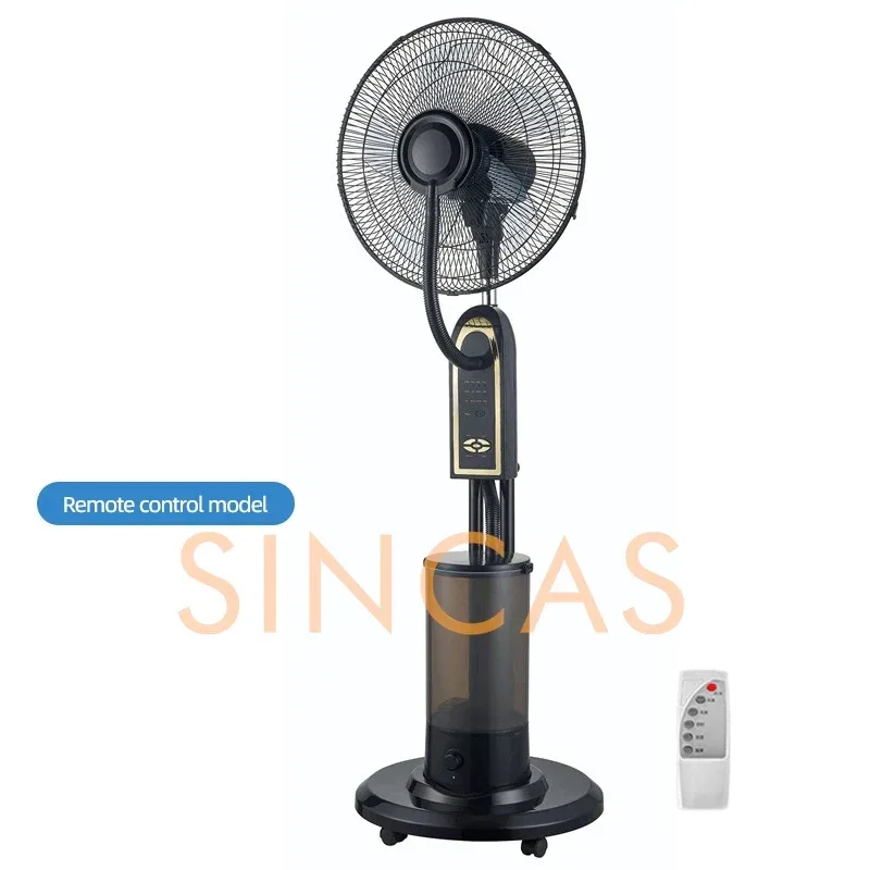 Mist Cooling Floor Fan with Remote 3-Speed High Airflow Portable Quiet Wide Oscillation Detachable Humidification Home Office