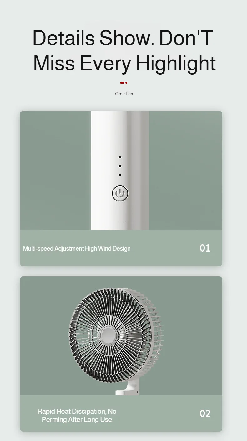 Household Air Circulation Fan Desktop Silent Electric Fan High Wind Floor Portable Fan Powerful Energy-saving Rental House Fan