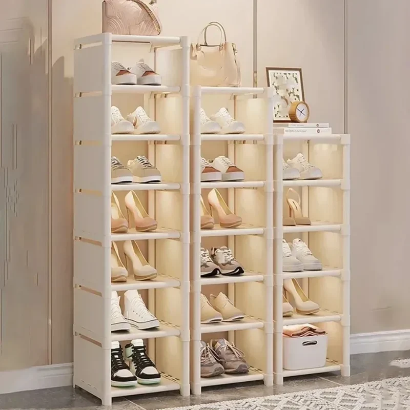 Multiple Layers Shoe Organizer Shoe Rack Organizer Space Saving Rack For Wall Corner Stackable Shelf Adjustable Saving Cabinet