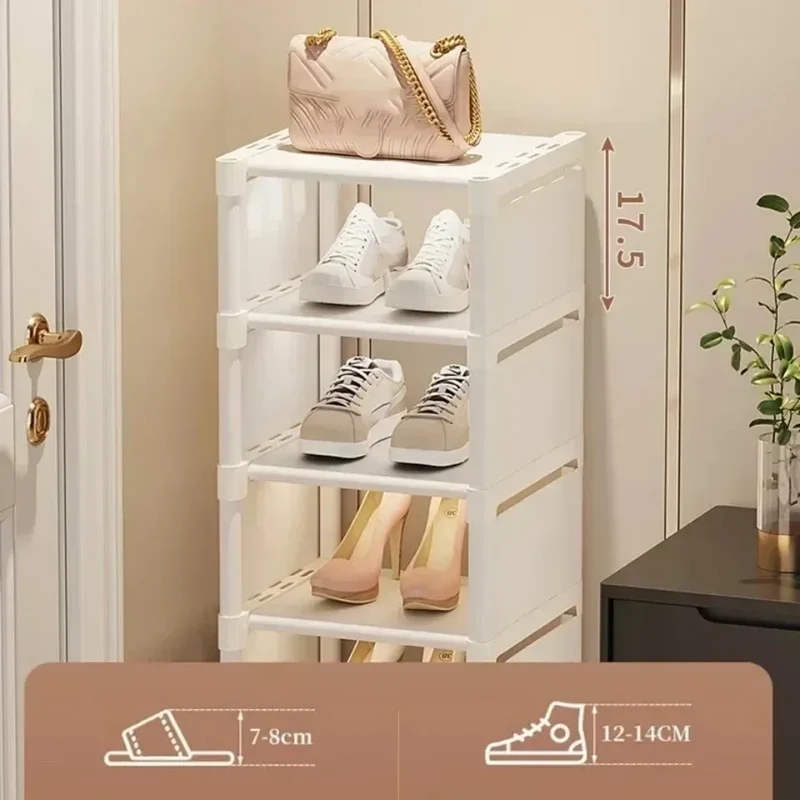 Multiple Layers Shoe Organizer Shoe Rack Organizer Space Saving Rack For Wall Corner Stackable Shelf Adjustable Saving Cabinet