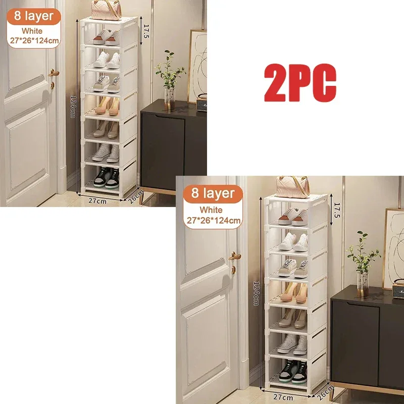 Multiple Layers Shoe Organizer Shoe Rack Organizer Space Saving Rack For Wall Corner Stackable Shelf Adjustable Saving Cabinet