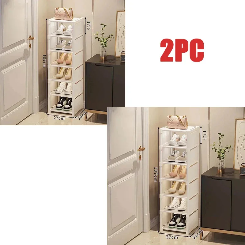 Multiple Layers Shoe Organizer Shoe Rack Organizer Space Saving Rack For Wall Corner Stackable Shelf Adjustable Saving Cabinet