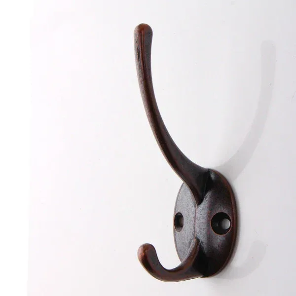 KAK Vintage Hangers Hook Zinc Alloy Wall Hook Bronze Cloth Coat Bag Hat Hanging Hooks Bathroom Kitchen Anitque Racks with screws