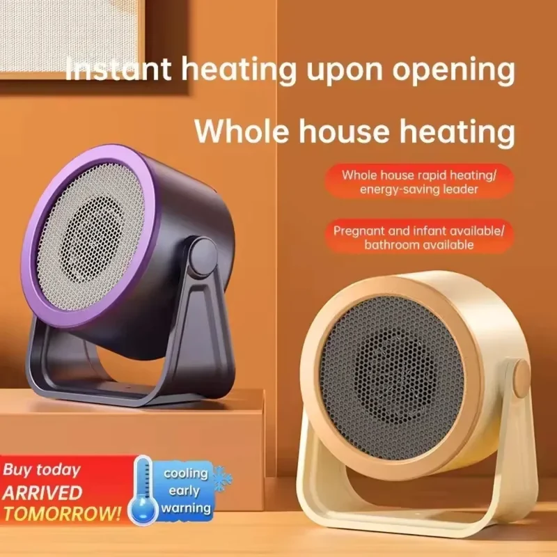 Desktop Heater Electric Hot Air Blower Portable Fan Stove Warm Mini Radiator Home Office Room Warmer for Winter Low Consumption