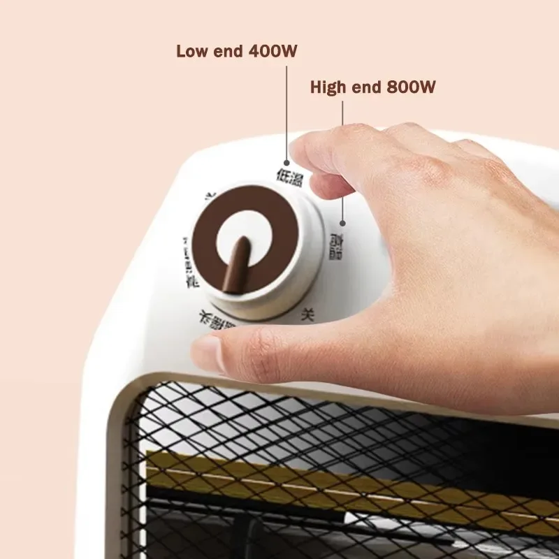 DMWD Electric Heater Portable Quartz Tube Heating Machine Bedroom Office Small Sun Heater Winter Warmer Thermal Heating Radiator