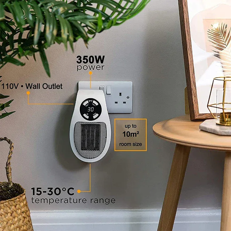 Portable Heater Electric Heater Convenient Room Heater Heating Warm Air Blower Wall Mounted Winter Warmer Machine Home Appliance