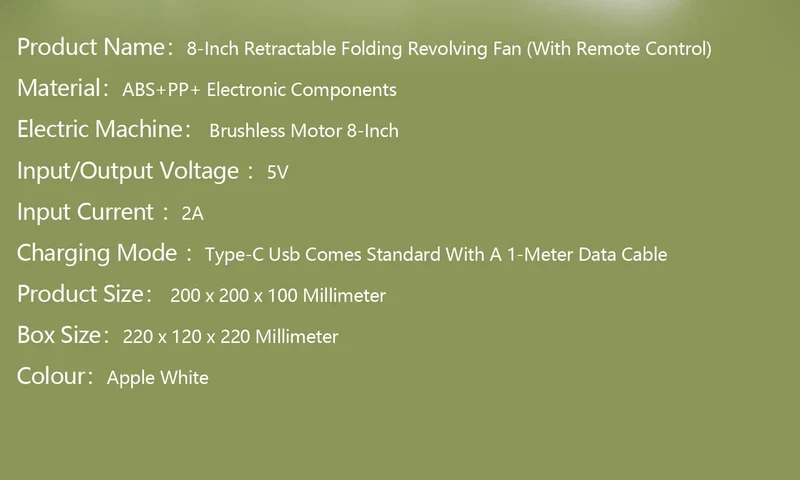 Portable Oscillating Standing Fan with Remote Controller Foldable Desk Fan Rechargeable Battery Powered Pedestal Fan for Camping