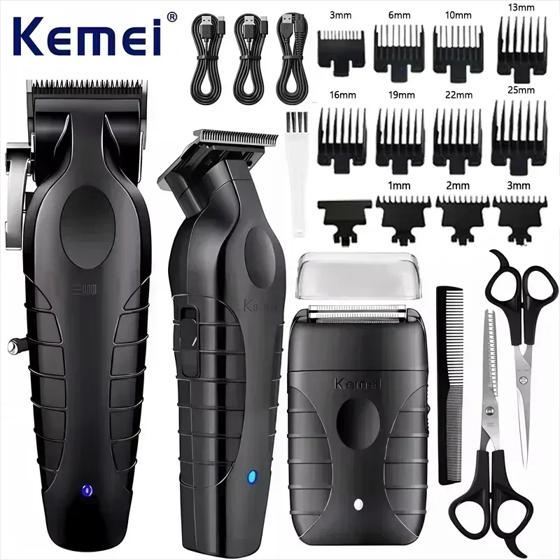 Kemei KM-2296 KM-2299 KM-T95 Professional Hair Clipper Kit or Blade Shaver Male Hair Cutting Machine Men’s Trimmer Machine