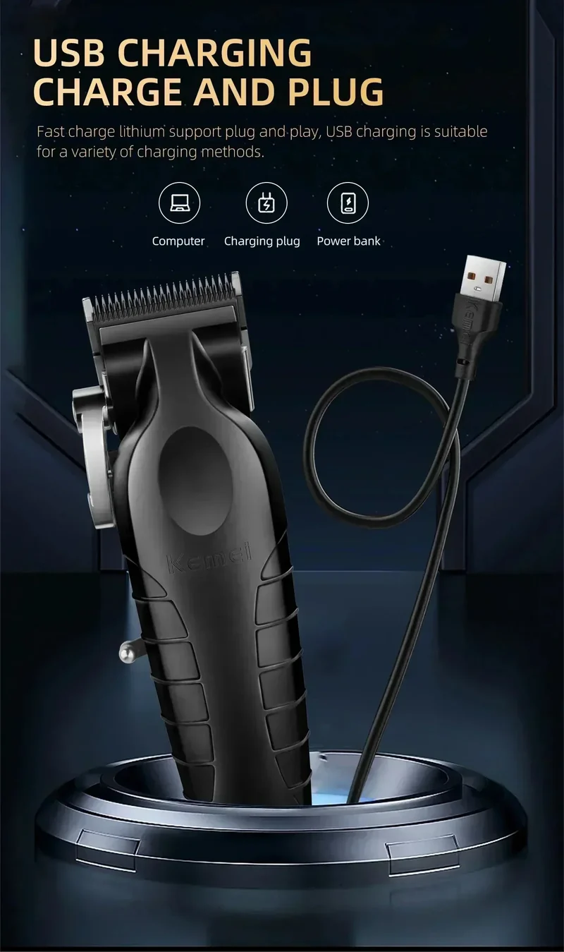 Kemei KM-2296 KM-2299 KM-T95 Professional Hair Clipper Kit or Blade Shaver Male Hair Cutting Machine Men’s Trimmer Machine