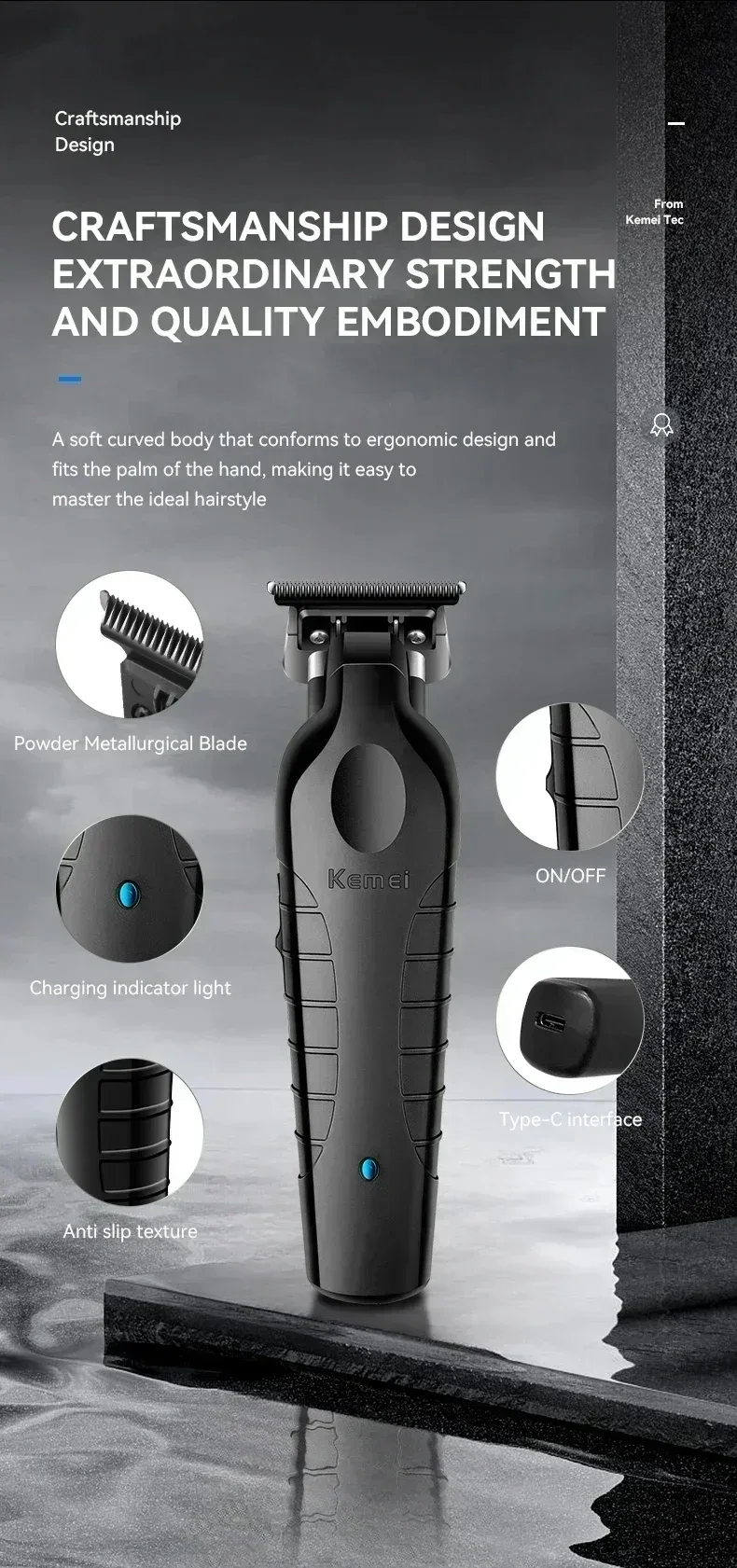 Kemei KM-2296 KM-2299 KM-T95 Professional Hair Clipper Kit or Blade Shaver Male Hair Cutting Machine Men’s Trimmer Machine