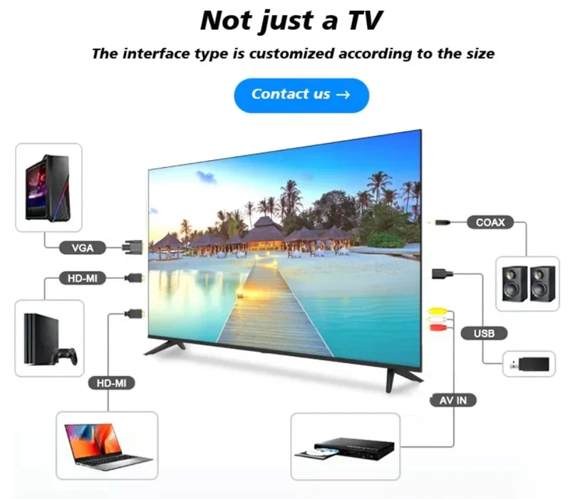 22-24 Inch Intelligent Network TV with TV Function LED Television Home Appliances IPS 1920*1080 Resolution PAL\NTSC\SECAM