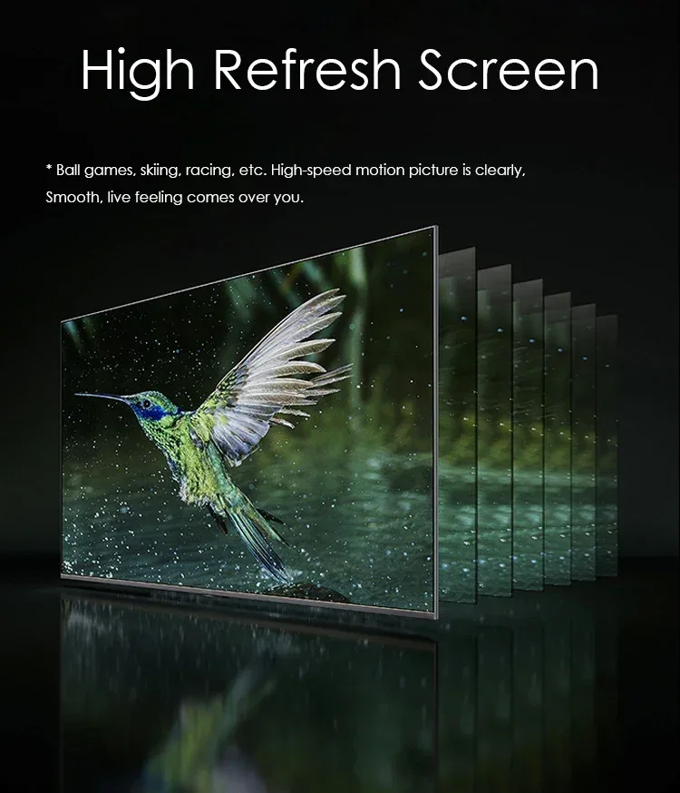 TV 43 Inch 4K TV No Frame Ultra Thin LED Television
