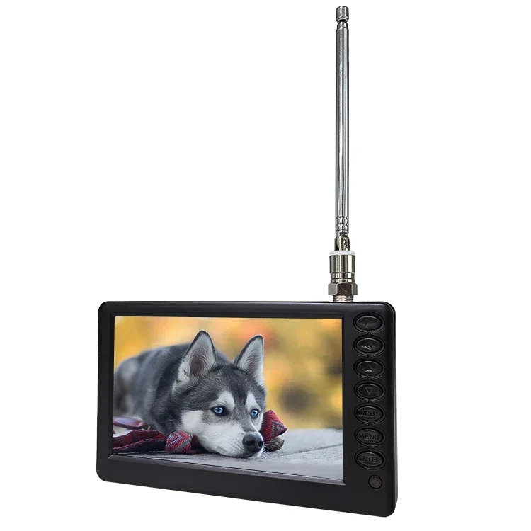 Small TV 5 Inch Portable LED Television Support DVB-T DVB-T2 ATSC ISDB Rechargeable Digital TV