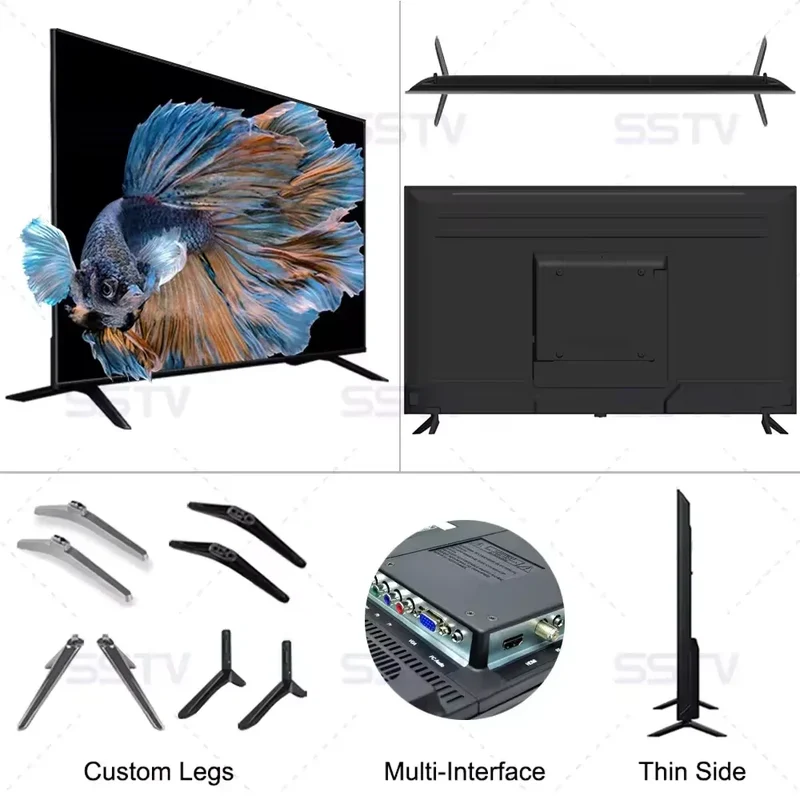 New Design 43 Inch Smart Tv 32 43 50 55 65 Inch 4k Ultra Hd Android Wifi Led Tv Digital Televisions