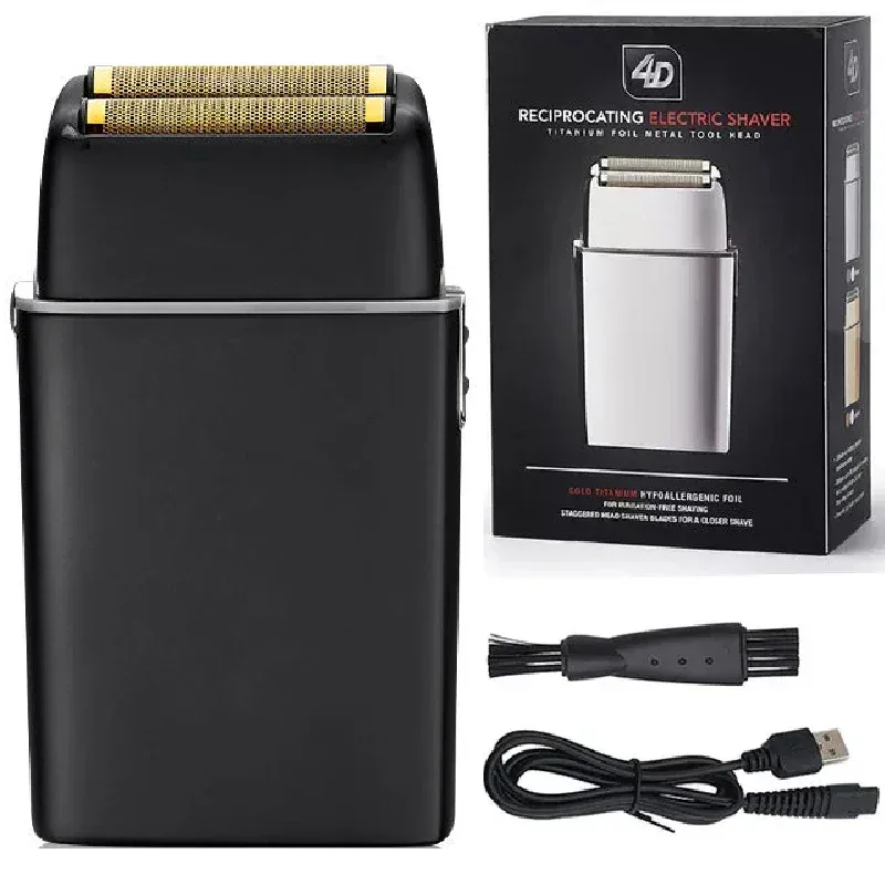 Rechargeable Metal Barber Hair Beard Electric Shaver For Men Electric Razor Bald Head Shaving Machine Finishing Tool