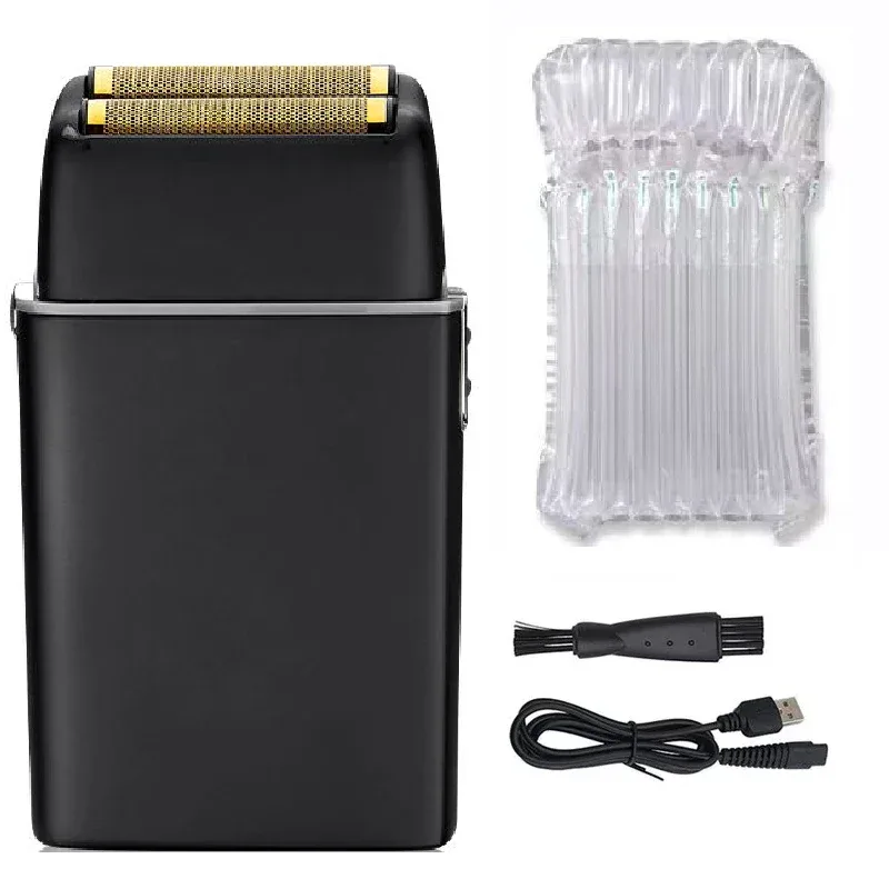 Rechargeable Metal Barber Hair Beard Electric Shaver For Men Electric Razor Bald Head Shaving Machine Finishing Tool