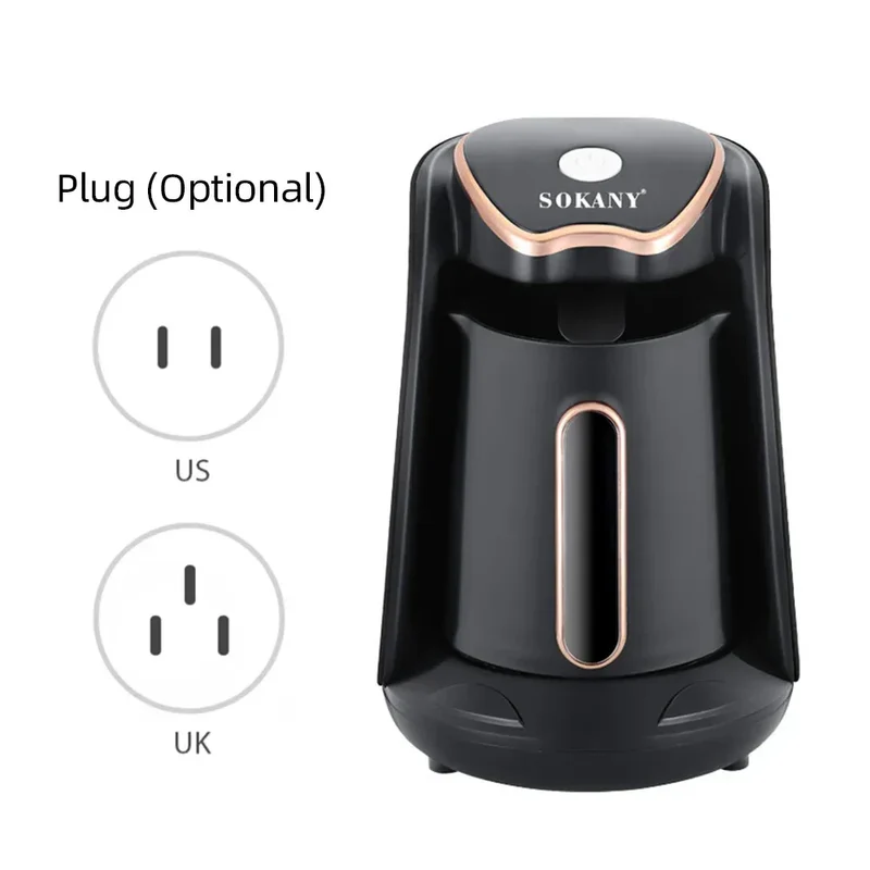 SOKANY Electric Turkish Coffee Maker Machine with 250ml/1 Cup Coffee Pot Single Serve Espresso Maker 600W Heating Coffee