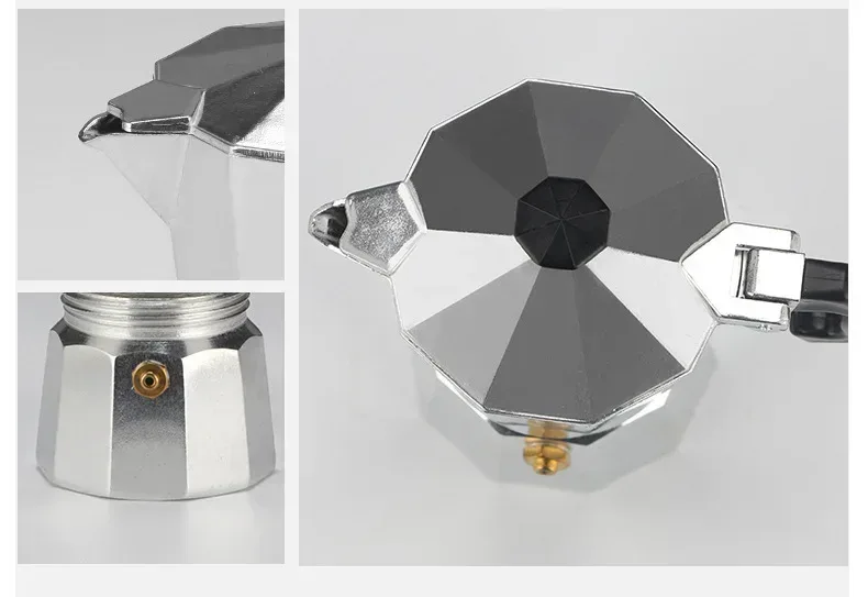 150 300 600 Aluminum Moka Pot with Electric Burner Stove Top Coffee Maker Espresso Percolator Mocha Kettle Heater Home Household