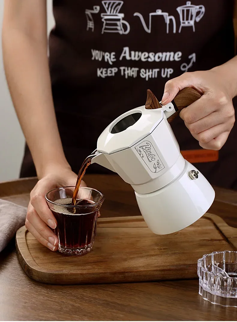 Bincoo Dual Valve Moka Pot Espresso Maker Electric for Home Camping Coffee Extraction Tool Italian Barista Tool Espresso Machine