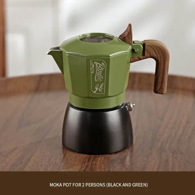 Bincoo Dual Valve Moka Pot Espresso Maker Electric for Home Camping Coffee Extraction Tool Italian Barista Tool Espresso Machine