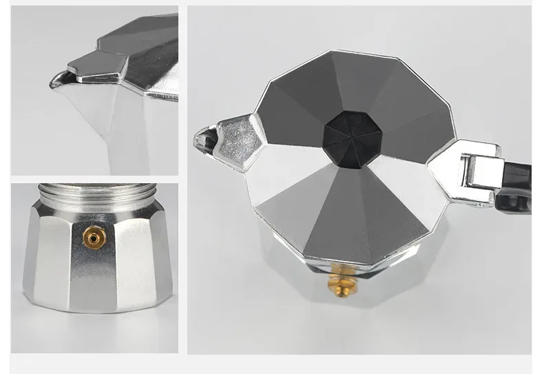 150 300 600 Aluminum Moka Pot with Electric Burner Stove Top Coffee Maker Espresso Percolator Mocha Kettle Heater Home Household
