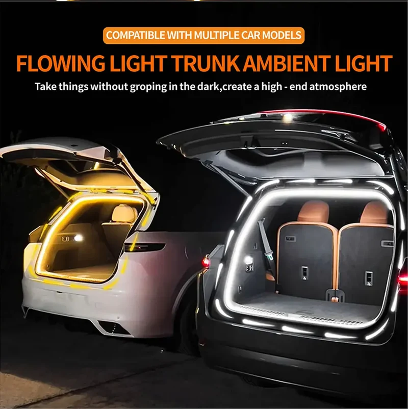 RGB Dynamic Rhythm Car LED Ambient Light 64 Colors APP Remote Dual Control 110 140cm Vivid Lighting Specialized for Car Interior