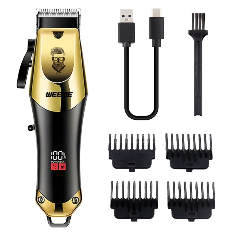 T9 Vintage Men's Electric Hair Clipper Beard Trimmer/Rechargeable Hair Cutting Machine With Nose Hair Trimmer Kit Boyfriend Gift