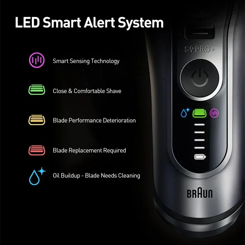 Braun Electric Shaver S9 Reciprocating Razor Rechargeable Men's Shaving Machine Wet Dry Double Use Floating Head Hair Cutting Ma