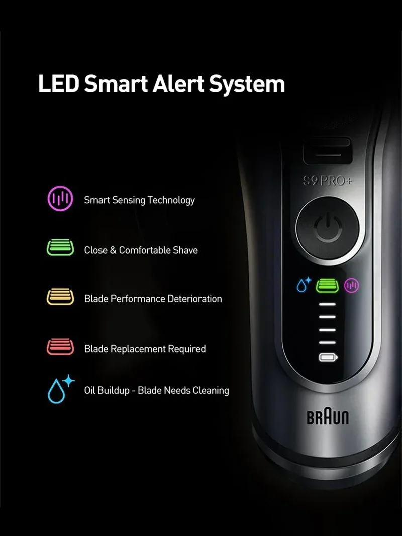 Braun Electric Shaver S9 Reciprocating Razor Rechargeable Men's Shaving Machine Wet Dry Double Use Floating Head Hair Cutting Ma