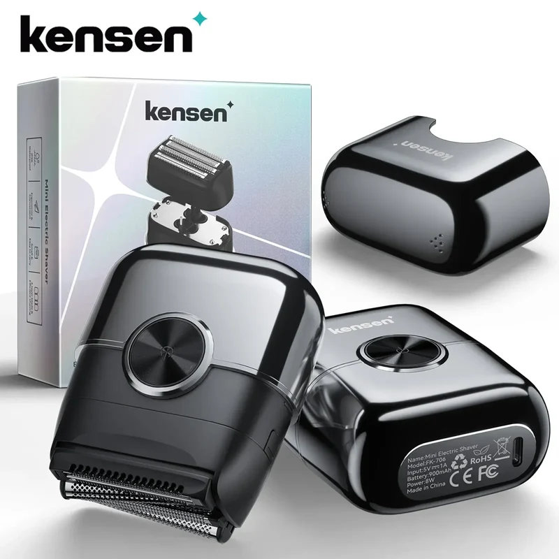 KENSEN S26 Electric Shaver for Men 4D Floating Blades Foil Shavers Waterproof 8000RPM Beard Trimmer Portable Mini Electric Razor